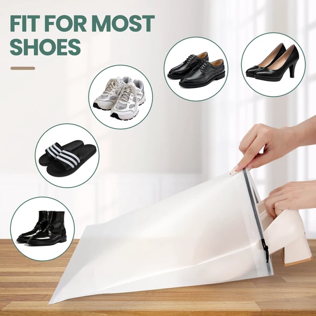 Alt view image 4 of 7 - 23 Pack Shoe Bags for Travel, 11.8" x 15.7" Waterproof Travel Shoe Bags for Packing,Large Travel Bag for Shoes, Storage Bags Travel Essentials Men for and Women