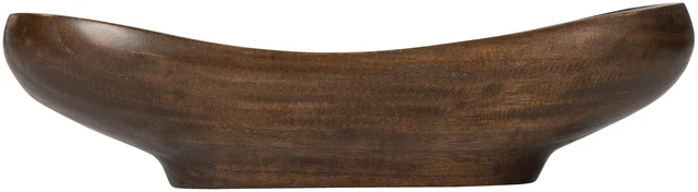 Main image of Better Homes & Gardens Carved Wood Decorative Bowl, Walnut Finish