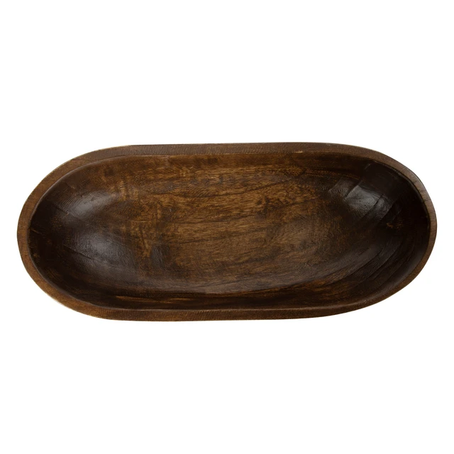 Alt view image 6 of 7 - Better Homes & Gardens Carved Wood Decorative Bowl, Walnut Finish