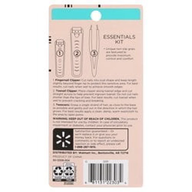 Alt view image 2 of 2 - Equate Easy-Grip Essentials Nail Care Kit, 3 Pieces