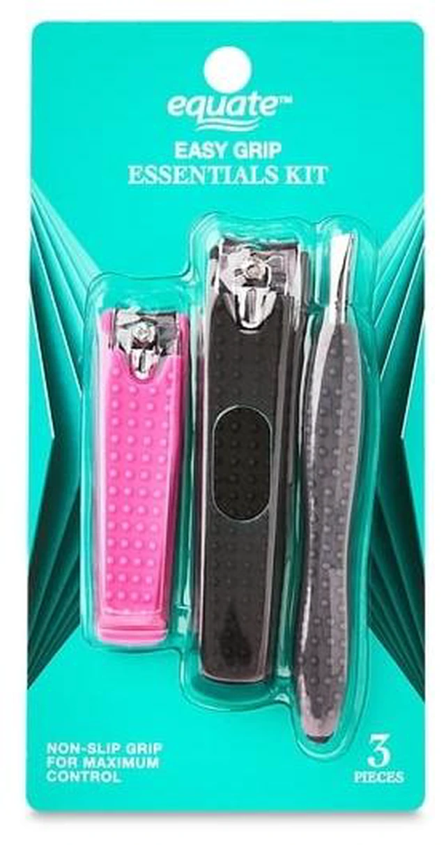 Main image of Equate Easy-Grip Essentials Nail Care Kit, 3 Pieces