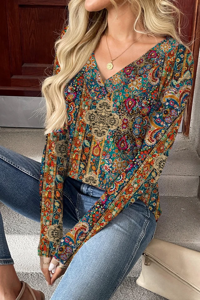 Alt view image 2 of 5 - Zeagoo Women Long Sleeve Tops Dressy Casual V Neck Shirt Fall Work Blouse