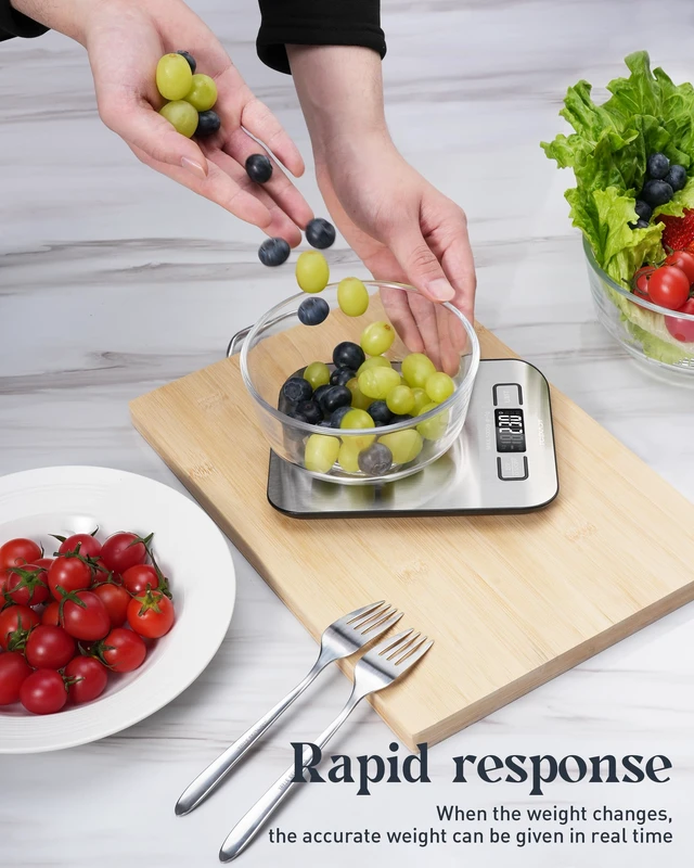 Alt view image 5 of 7 - Food Scale, Digital Kitchen Scale with Grams & Ounces Units, 11lb