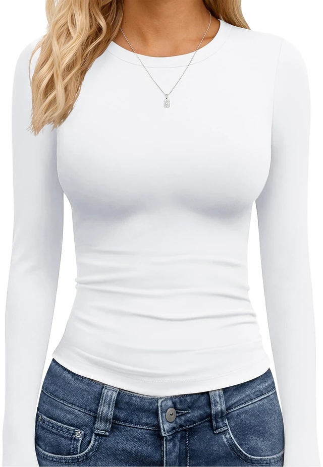 Main image of TNNZEET Long Sleeve Shirts for Women Fall Fashion Workout Crop Top Y2K 2026