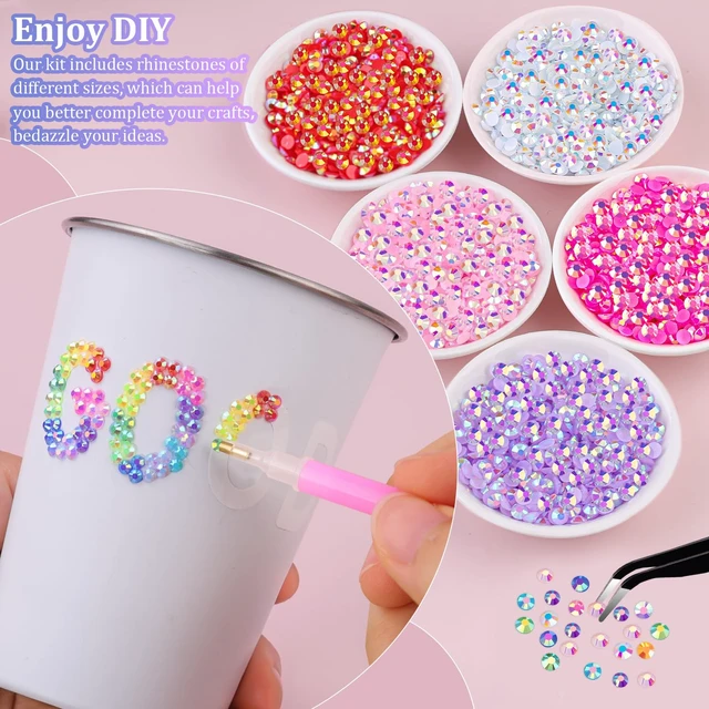 Alt view image 3 of 7 - TINKRSTUFF Bedazzling Kit 50000Pcs 3mm Jelly Rhinestones - Diamond Art