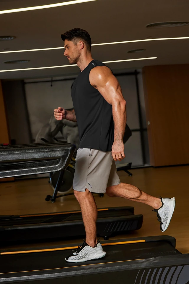 Alt view image 5 of 6 - COOFANDY Men's Sleeveless Shirt Quick Dry Workout Tank Top Gym Muscle T Shirts Sport Athletic Tanks Moisture Wicking