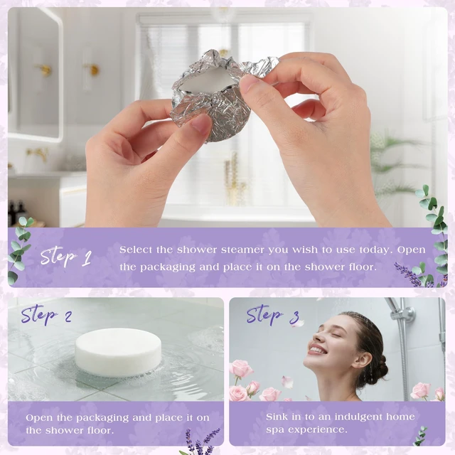 Alt view image 5 of 7 - Shower Steamers Aromatherapy Birthday Gifts for Women - 10 Pack,Gifts for Wife Mothers Daughter Sister Stress Relief & Deep Relaxation Self Care Home Spa Essential