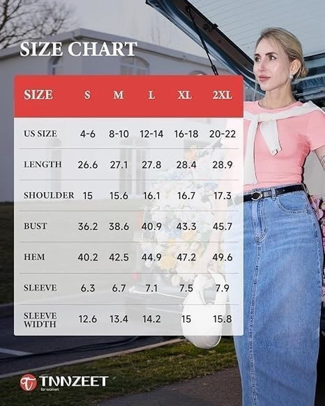 Alt view image 5 of 5 - TNNZEET Basic Tees for Women Slim Fit Short Sleeve Tshirts Casual Clothes