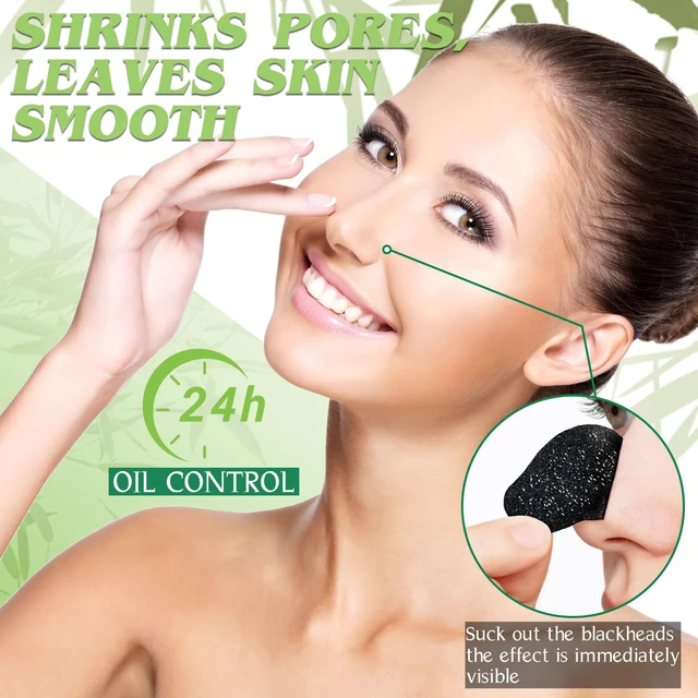 Alt view image 2 of 7 - Blackhead Remover Strips, Deep Cleansing Pore Strips, Instantly Unclogs Pores & Controls Oil, Charcoal Nose Strips for Men & Women, Suitable for All Skin Types (10 Counts)