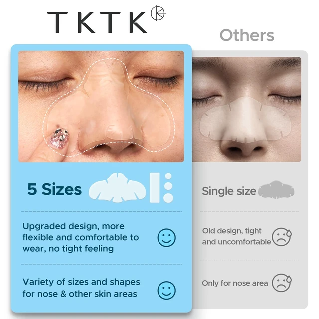 Alt view image 5 of 7 - TKTK Hydrocolloid Pimple Patches, XL Nose Pore Strips 91 x 48 mm, 112 Count