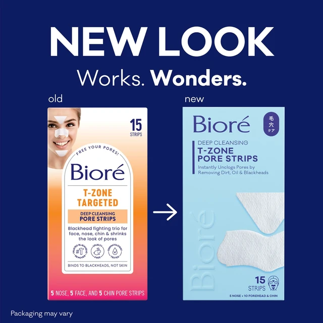 Alt view image 2 of 7 - Biore T-Zone Blackhead Remover Strips, Deep Cleansing Pore Strips, 15 ct