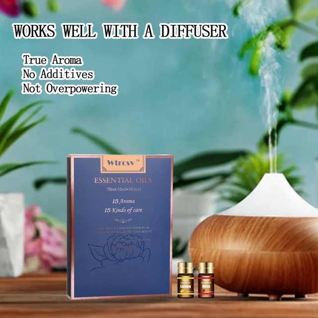 Alt view image 3 of 5 - Essential Oils Set - Top 15 Scents for Diffuser, Humidifier, Skin Care, Aromatherapy, Massage, Candle & Soap Making - Fragrance Gift Set (5ml)