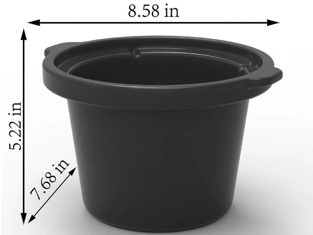 Alt view image 5 of 6 - Mainstays 2 Quart Round Slow Cooker, with Matte Black Finish and Glass Lid