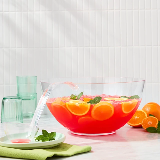 Alt view image 2 of 4 - Way To Celebrate Plastic Punch Bowl, Clear, 314 fl oz, 13.2 x 6.5 in
