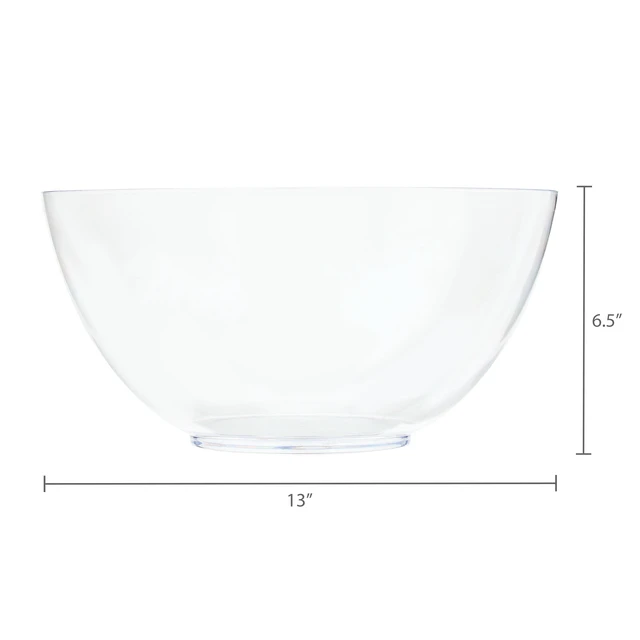 Alt view image 4 of 4 - Way To Celebrate Plastic Punch Bowl, Clear, 314 fl oz, 13.2 x 6.5 in