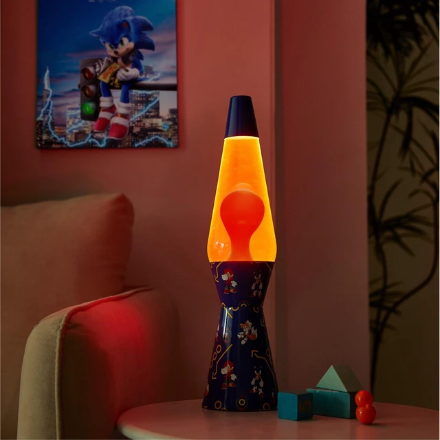 Alt view image 4 of 5 - Sonic The Hedgehog 16" Motion Lamp, Red Wax with Yellow Liquid