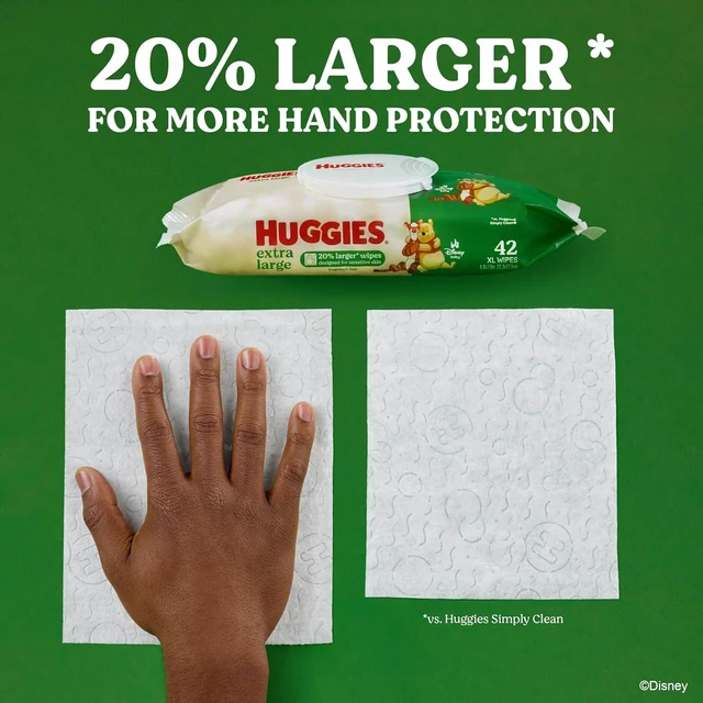 Alt view image 6 of 6 - Huggies Extra Large Baby Wipes, Unscented, 5Packs, 210Wipes