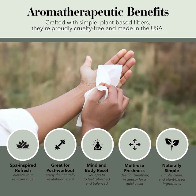 Alt view image 6 of 7 - Herban Essentials Eucalyptus Wipes and Towelettes, Essential Oil, 7 Count
