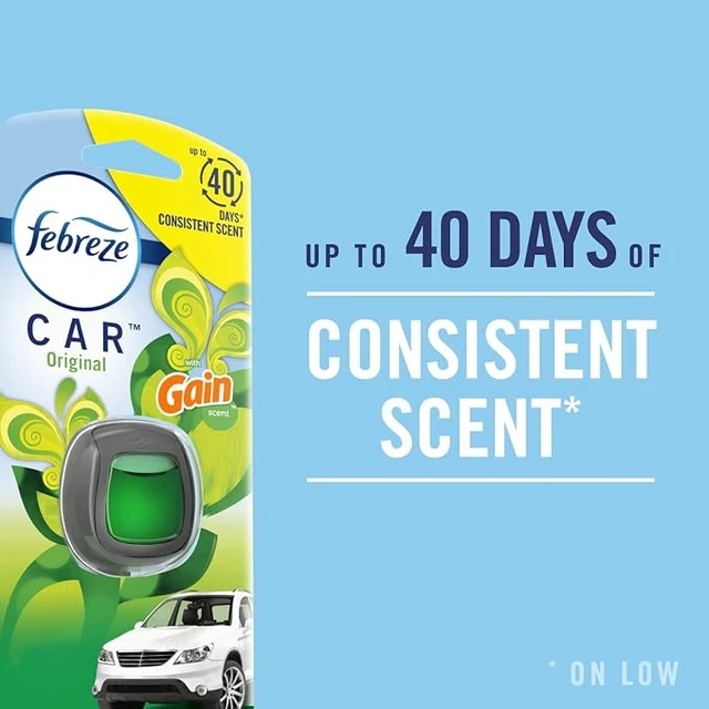 Alt view image 3 of 7 - Febreze AUTO Air Freshener, Odor-Fighting Automotive Vent Clip, Scented Car Accessories, Long Lasting for Strong Odors, New Car Scent, 2 Count
