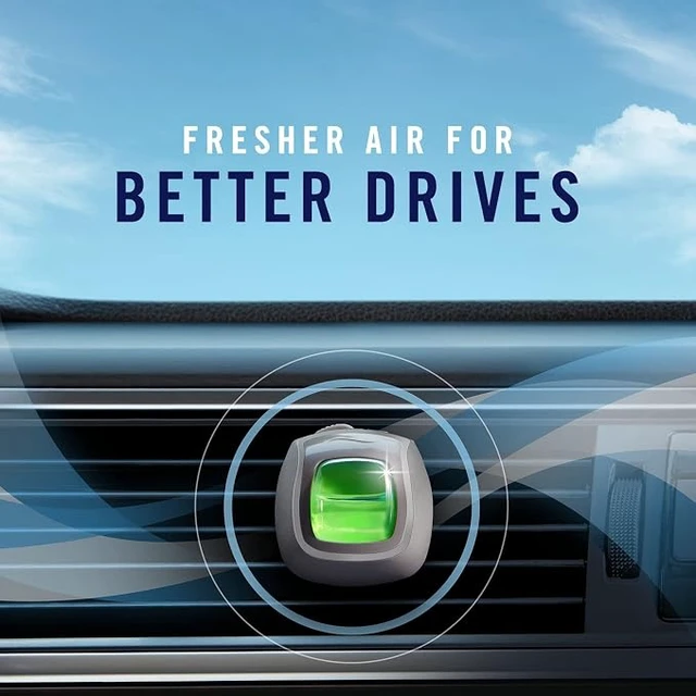 Alt view image 5 of 7 - Febreze AUTO Air Freshener, Odor-Fighting Automotive Vent Clip, Scented Car Accessories, Long Lasting for Strong Odors, New Car Scent, 2 Count