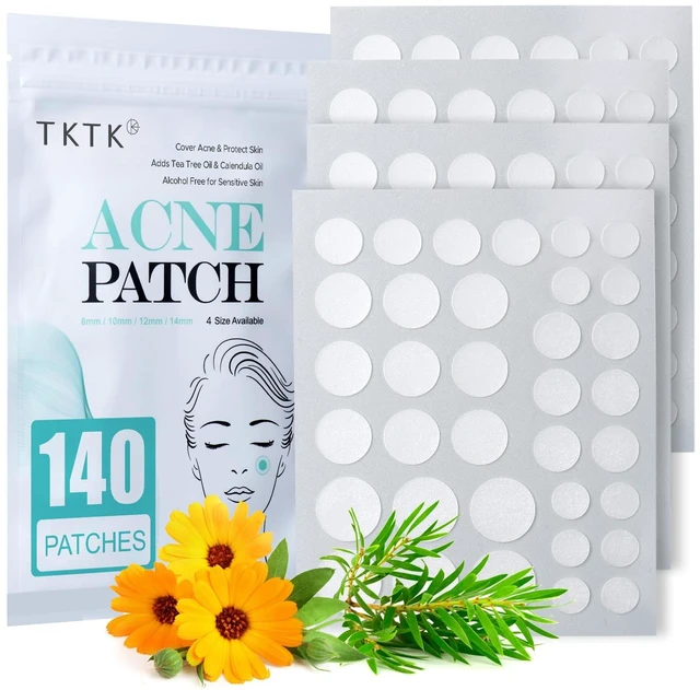 Main image of TKTK Pimple Patch for Face, Hydrocolloid Acne Absorbing Dots, 4 Sizes 140CT