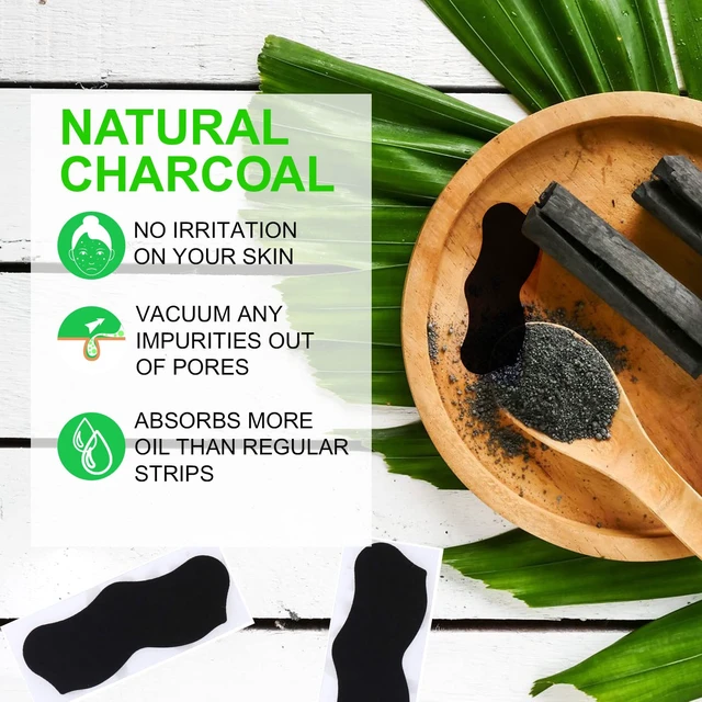 Alt view image 6 of 7 - Pore Strips,Natural Charcoal Deep Cleansing Pore Strips ,Nose Strips for Blackheads,Black Heads Removal for Nose Face,Deep Cleansing for All Skin Types(80pcs)