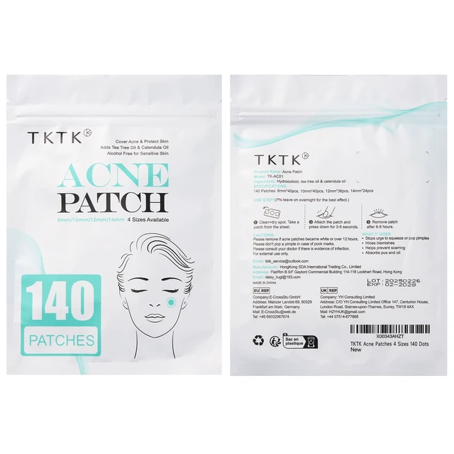 Alt view image 7 of 7 - TKTK Pimple Patch for Face, Hydrocolloid Acne Absorbing Dots, 4 Sizes 140CT