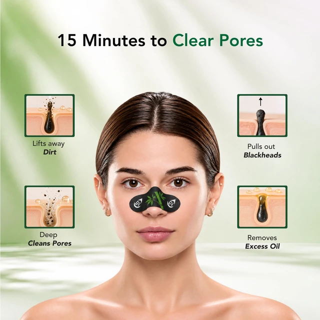 Alt view image 2 of 7 - DR.RASHEL Charcoal Nose Pore Strips For Pore Cleansing, Instant And Painless Blackheads Removal | Deep Purifying Blackhead Remover Strips for Nose | 20 PCS (10 Strips & 10 Wipes)