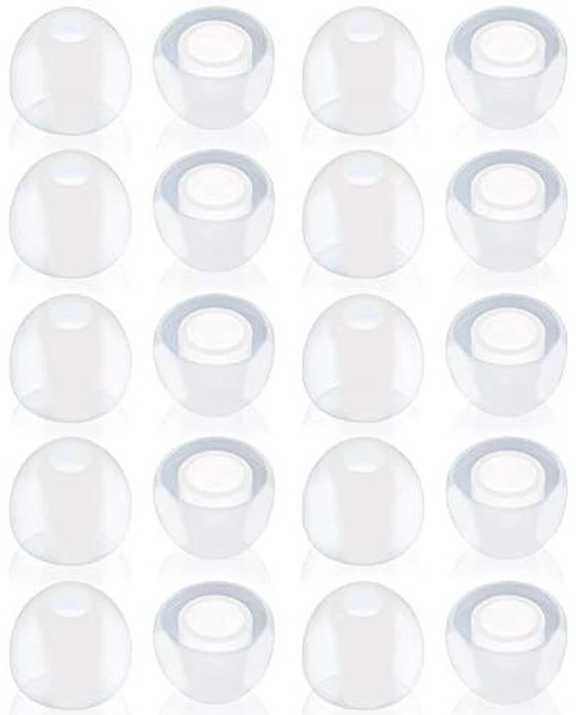Alt view image 2 of 2 - 10 Pairs Small Clear color Silicone Replacement Ear Buds Tips for Audio-Technica Skullcandy Monster Sony Ultimate Ears Sharp Sennheiser Plantronics TDK Phillips Panasonic Denon Griffin JVC