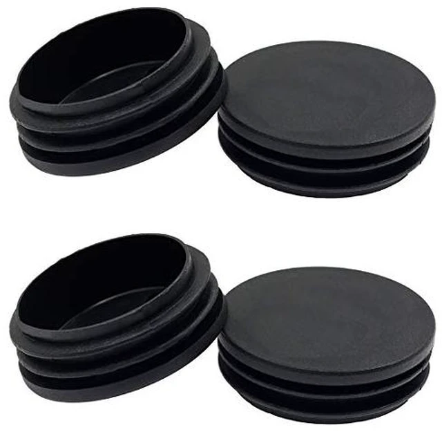 Alt view image 6 of 6 - 12PCS 25mm (1 Inch) Round Black Plastic Plug End Cap