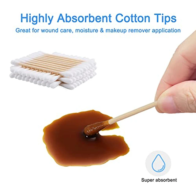 Alt view image 7 of 7 - 300 Pcs Cotton Swabs Set For Pet Owners, 100 Pcs 6 Inch Long Cotton Swabs & 200 Pcs Cotton Swabs, Pet Supplies For Dogs Cats, Eyes Ears & Nose Cleaning Solution