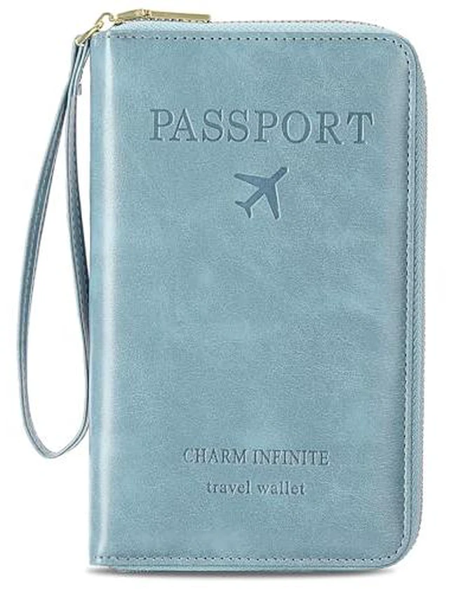 Alt view image 2 of 7 - Leather RFID Blocking Passport Holder Travel Wallet, Passport Cover/Travel Wallet for Women/Men with