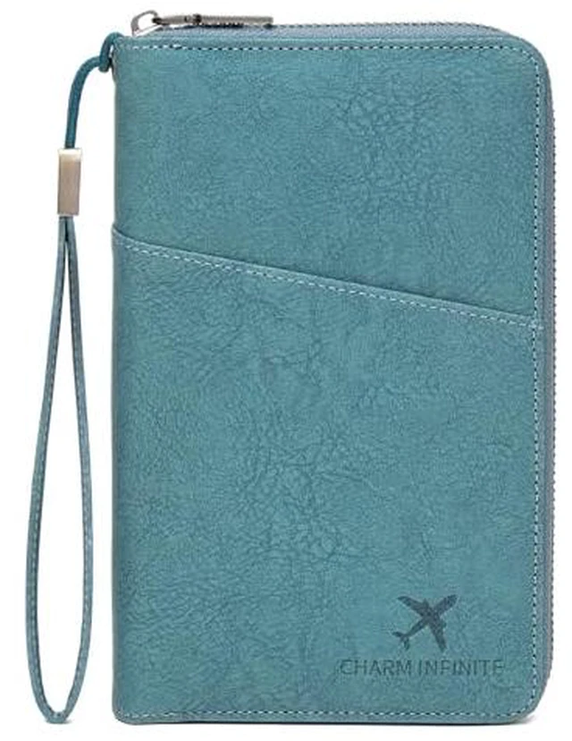 Alt view image 4 of 7 - Leather RFID Blocking Passport Holder Travel Wallet, Passport Cover/Travel Wallet for Women/Men with