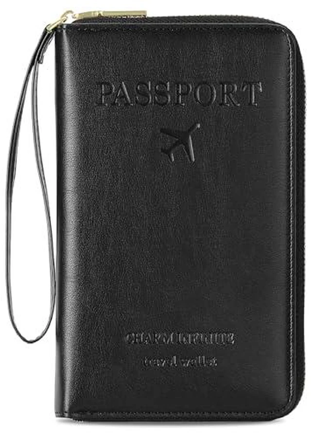 Alt view image 7 of 7 - Leather RFID Blocking Passport Holder Travel Wallet, Passport Cover/Travel Wallet for Women/Men with