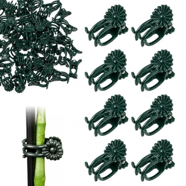 Alt view image 2 of 2 - 50 Pcs Plant Clips, Orchid Support Clips Flower Vine Clips
