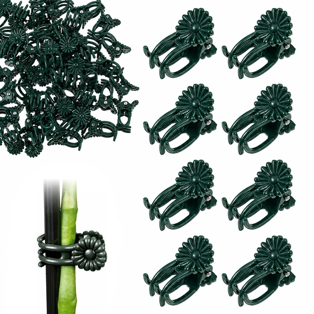 Main image of 50 Pcs Plant Clips, Orchid Support Clips Flower Vine Clips