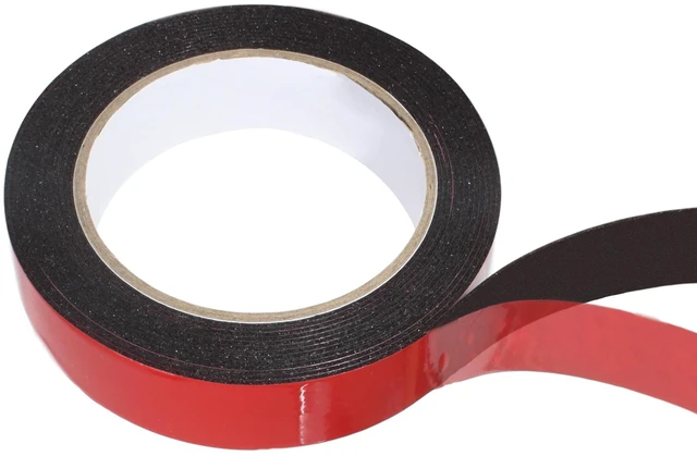 Main image of 1 Roll Black Double Sided Heavy Duty Tape, 155x1 Inch Mounting