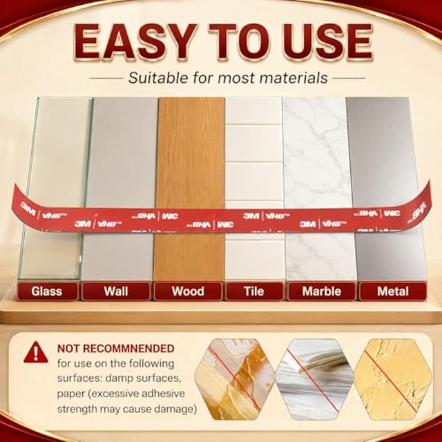 Alt view image 4 of 6 - Extra Strong Double Sided Tape Heavy Duty 10FT