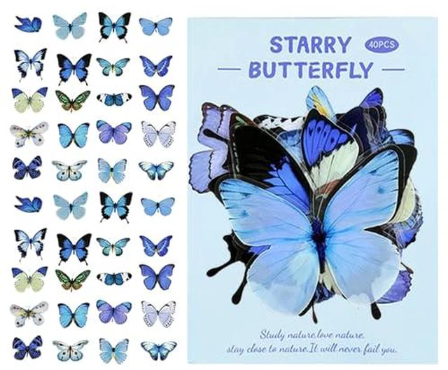 Alt view image 3 of 5 - 50Pcs Vintage Stickers,Waterproof Transparent PET Aesthetic Decorative Sticker Scrapbooking Supplies for Adult Card Making Letters Planner Journaling Junk Journal DIY Water Bottles Art Craft.Flowers