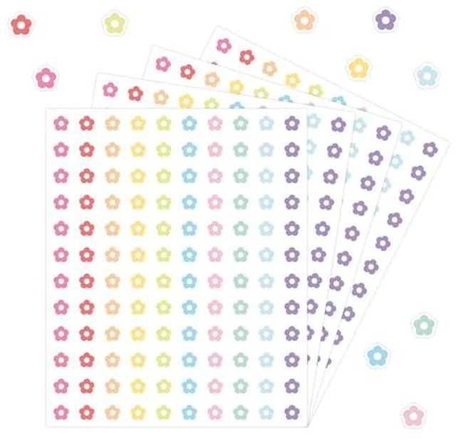 Alt view image 2 of 5 - 3000PCS Flower Stickers Floral Stickers Small Sticker Bulk for Kids Adult Teacher Mini Flower Sticker for Arts Crafts Greeting Card Envelope Scrapbooking Journal Class Rewards, 10 Design