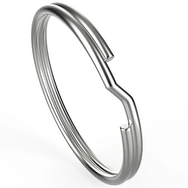 Alt view image 2 of 4 - Ring/Key Chain, 50 Pack 1 inches Split Round Metal Silver Keyring for Home/Car/Outdoor/Arts/Lanyards/CraftsKeys Organization