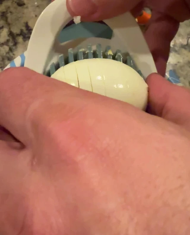 Alt view image 4 of 5 - Egg Slicer for Hard Boiled Eggs, Stainless Steel Wire Cutter