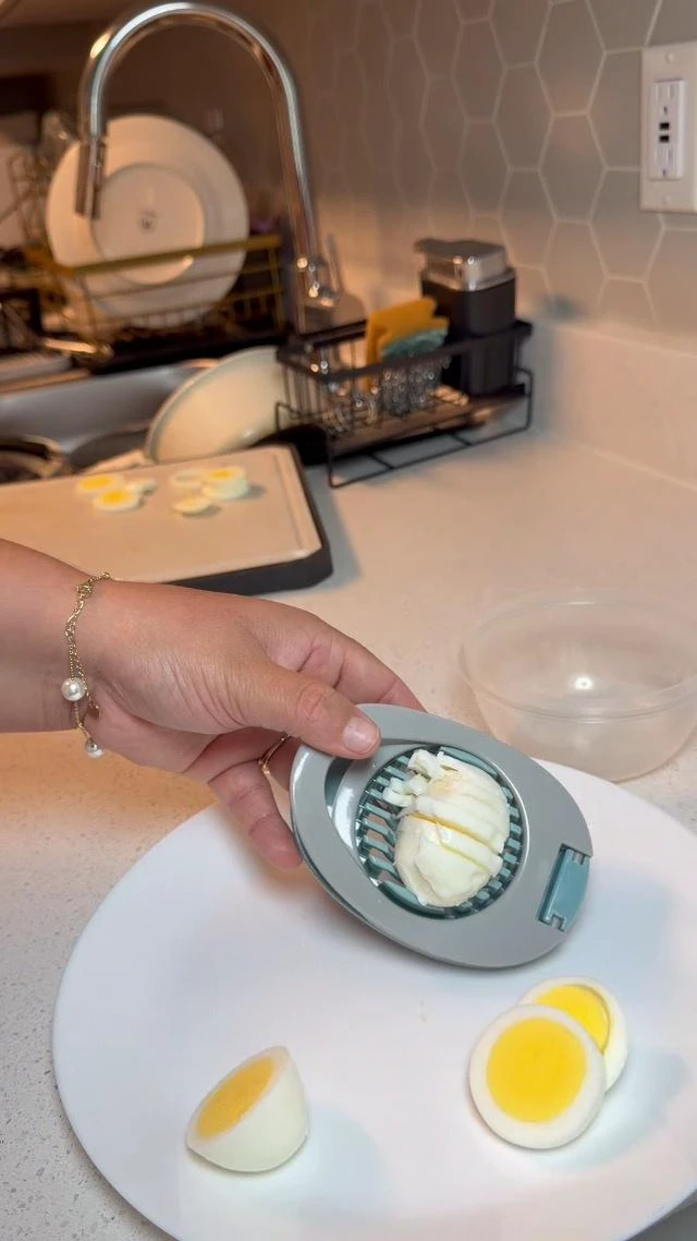 Alt view image 5 of 5 - Egg Slicer for Hard Boiled Eggs, Stainless Steel Wire Cutter