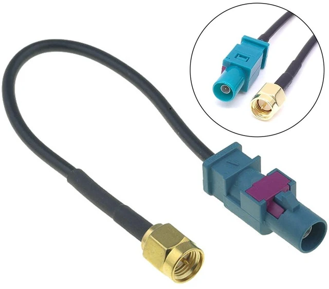 Main image of Universal Antenna Adapter Cable Fakra-Z Male To SMA Male Plug For GSM GPS DAB TV Antennas RG174 Cable
