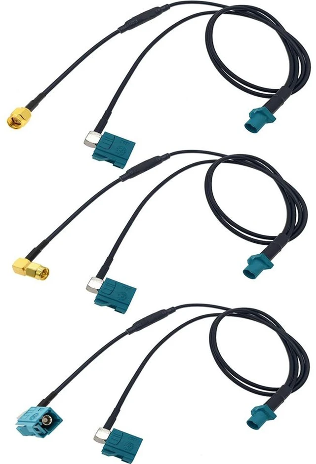 Main image of 0.5M Z Male to Z Female/SMA/SMA 90 Right Angle Y Type Splitter Cable RG174 Pigtail Car GPS Extension Cord Radio Connect Wire