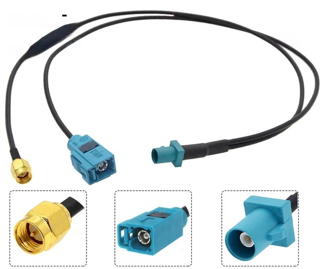 Main image of Fakra Z to SMA Male Y Type Splitter Cable With Diode RG174 Pigtail Car Navigation GPS Antenna Extension Cable for general multimedia device