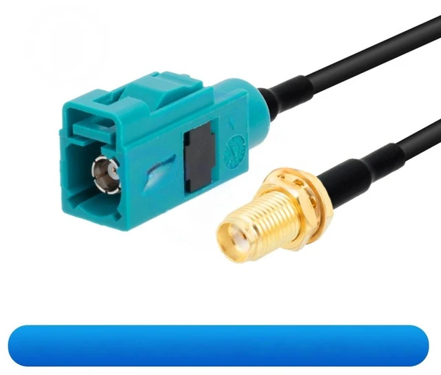 Main image of FAKRA-Z Universal Adapter Cable: SMB Male to Female to SMA Male to Female GPS Antenna Extension Cable: RG174 RF Cable (1 pcs)
