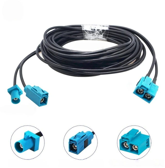Main image of RG174 Twin Fakra Z Female to Dual Fakra Z Male/Female Connector Splitter Cable GPS Antenna Extension Cord RF Coaxial Pigtail