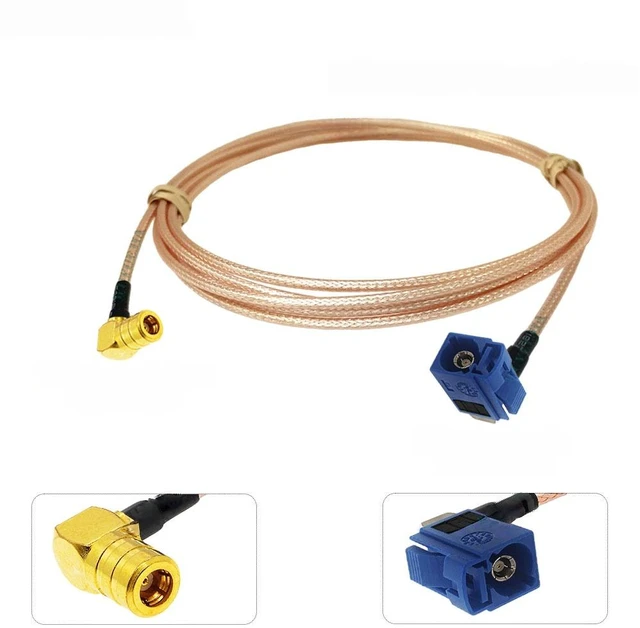 Main image of 0.1~10M RG-316 RF Coaxial Cable SMB Male to Blue FAKRA C Female 50 Ohm Pure Copper for GPS Antenna Car Audio CCTV Test Equipment