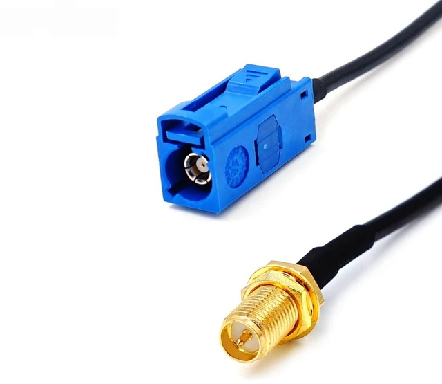 Main image of RP SMA Female to Fakra C Type Adapter Plug to GPS Antenna Extension Cable RG174 Pigtail